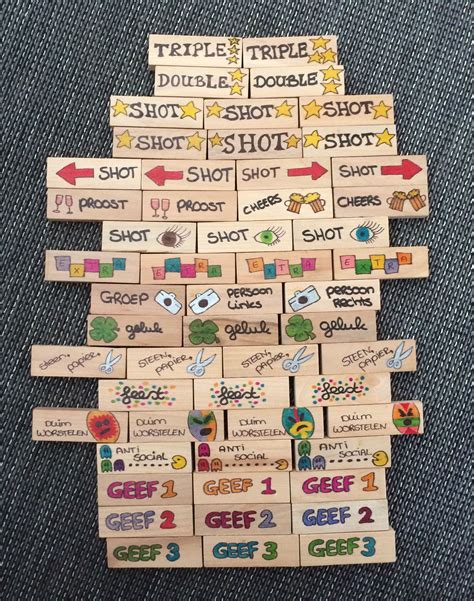 Jenga Drinking Game Jenga Indrinkspel Zelf Gemaakt Sleepover Games