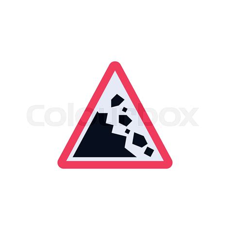 Falling Rocks Road Sign