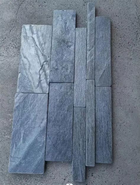 Shining Mica Silver Grey Limestone Ledgestone Panel For Outdoor Wall