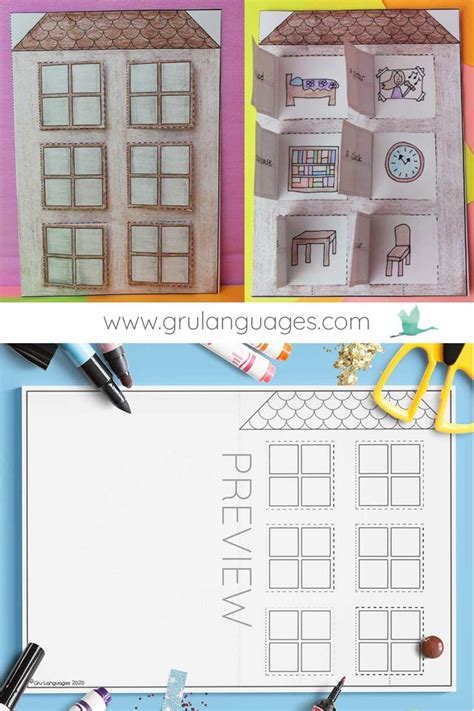 House Through The Window Craft Esl Worksheet For Kids