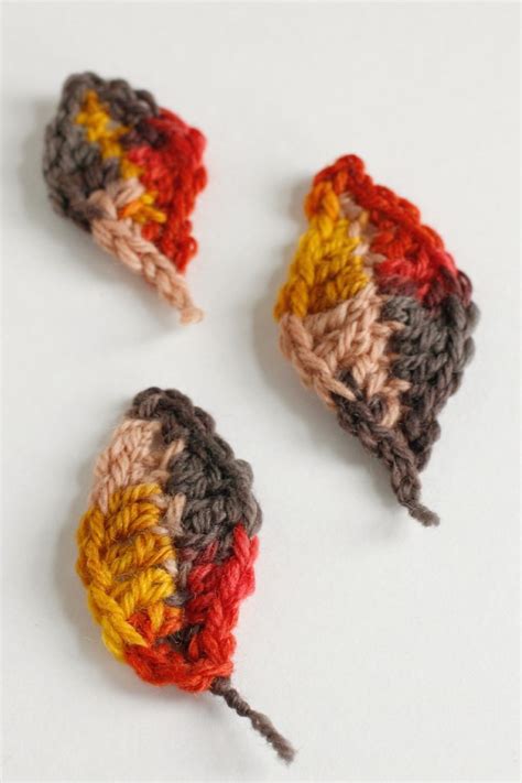 Quick Crochet Fall Leaf Pattern - Make and Takes