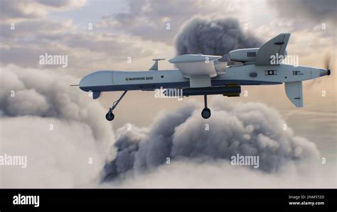 3d Animation Of Military Remotely Piloted Drone Flight Combat Drone