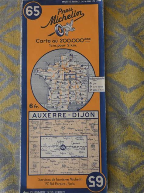 Ancienne Carte Michelin N Auxerre Dijon Eur Picclick Fr