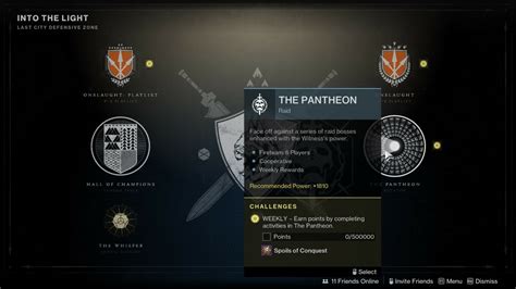 Destiny 2 Pantheon Rewards Schedule