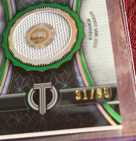 Josh Hader 2020 Topps Tribute GREEN STAMP OF APPROVAL RELIC D 99 SOA