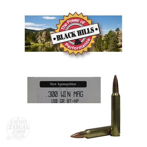 300 Winchester Magnum Ammunition For Sale Black Hills Ammunition 190 Grain 20 Rounds