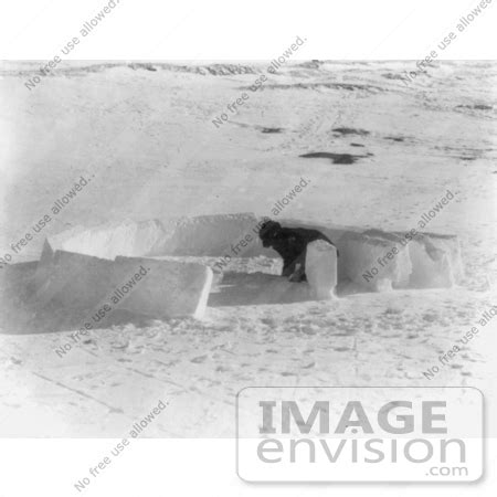 Eskimo Building an Igloo | #5269 by JVPD | Historical Photography