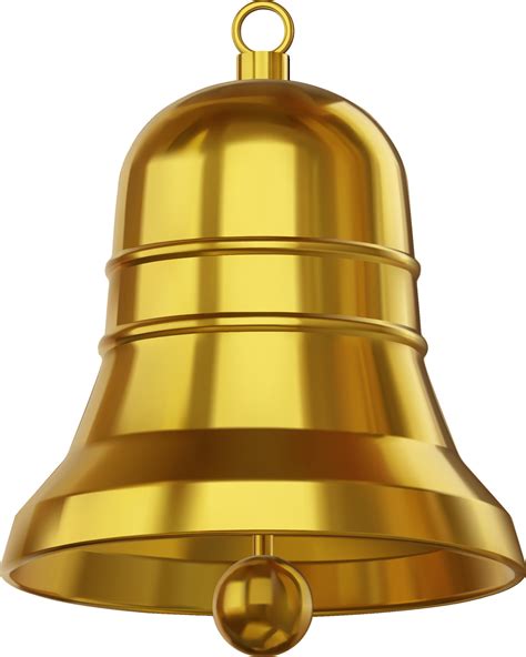 Isolated Gold Bell 3d Bell Realistic Illustration 25376977 Vector Art