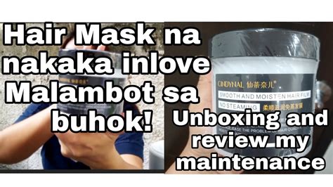 Hair Mask Na Malambot Sa Buhok Cindynal Unboxing And Review Maintenance Youtube