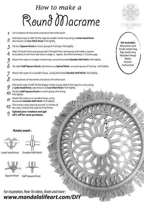 Tutorial Circular Macrame Patterns Atelier Yuwaciaojp