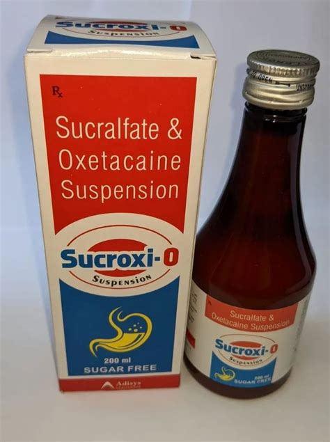 Sucralfate Oxetacaine Suspension 200 Ml At Rs 189 Box In Bengaluru