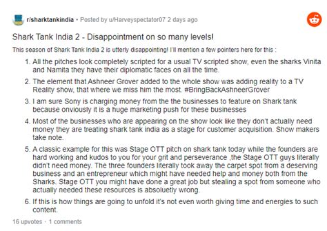 Fans Slam Shark Tank India For Melodramatic Content Compare It To