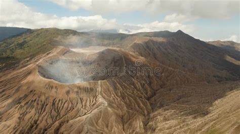 Active Volcano With A Crater Gunung Bromo Jawa Indonesia Stock