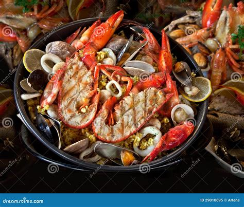 Seafood Prepared Shellfish Mediterranean Stock Image Image Of