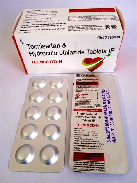 Telmisartan Hydrochlorothiazide IPTablets Prescription Treatment