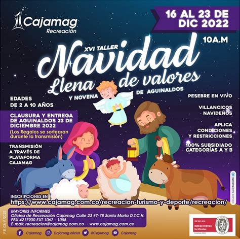 Cajamag Invita Al XVI Taller Navidad Llena De Valores Y Novena De