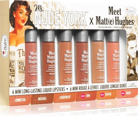 TheBalm Meet Matt E Hughes X Ms Nude York Liquid Lipstick Set With