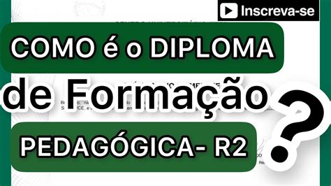 Como é O Diploma De Formação Pedagógica Youtube