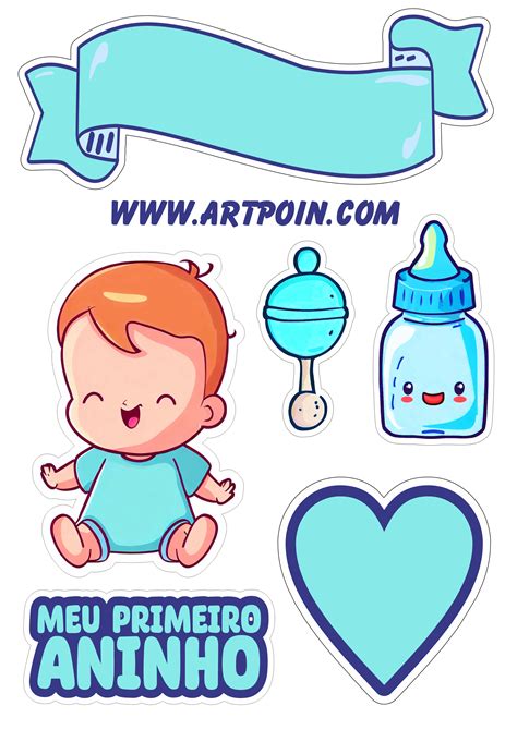 Topo de bolo para baixar meu primeiro aninho bebê neném baby desenho