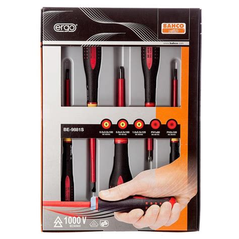 Bahco 7 Piece 1000v Insulated ERGO Screwdrivers Set BE-9888S