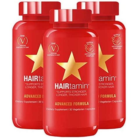 Hairtamin Advanced Hair Growth Formula Biotin Vitamins A C E 3