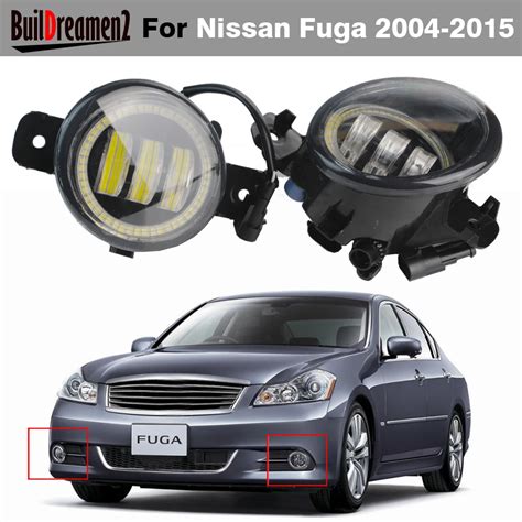 X Car Right Left Angel Eye Fog Light Assembly W Lm Led Lens Fog