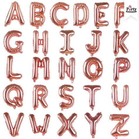 Mini Letter Rose Gold Alphabet Balloon (AirFilled) | Party Wholesale