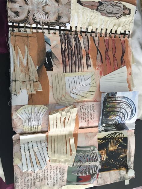 Textiles Sketchbook Page Inspired By Iris Vanherpen Textile Design Sketchbook Textiles