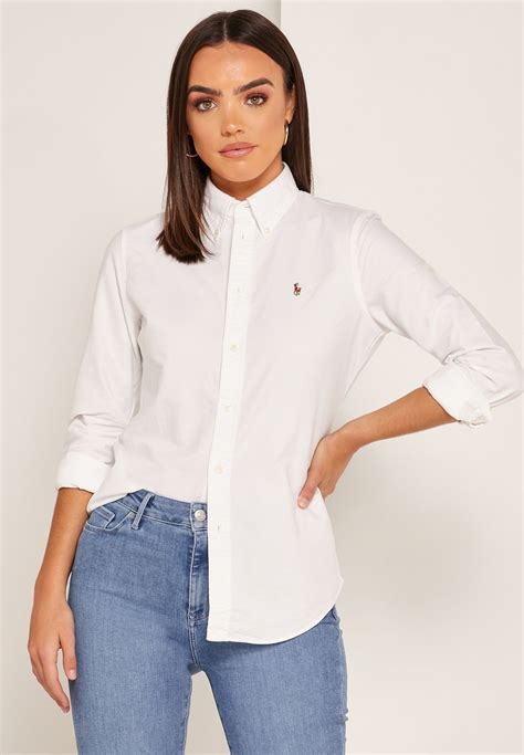 Buy Polo Ralph Lauren white Kendal Button Down Logo Shirt for Women in MENA, Worldwide