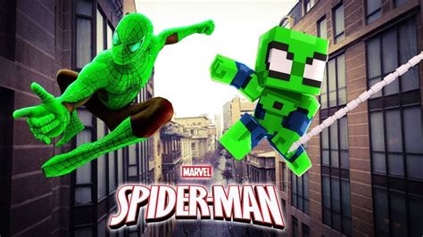 A FAMILIA DO HOMEM ARANHA VERDE SUPER PODERES NO MINECRAFT SPIDER