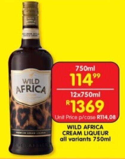 Wild Africa Cream Liqueur All Variants Ml Offer At Shoprite