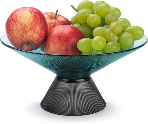 Xeiwagoo Large Glass Decorative Glass Bowl Decorative Pedestal Bowl For Table Décor