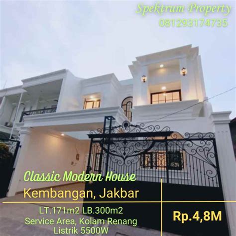 Rumah Classics Modern Di Joglo Kembangan Lt Lb