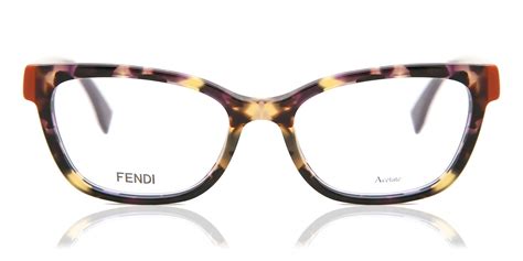 Fendi Ff 0034 Color Block Rxd Eyeglasses In Grey Havana Coral Smartbuyglasses Usa