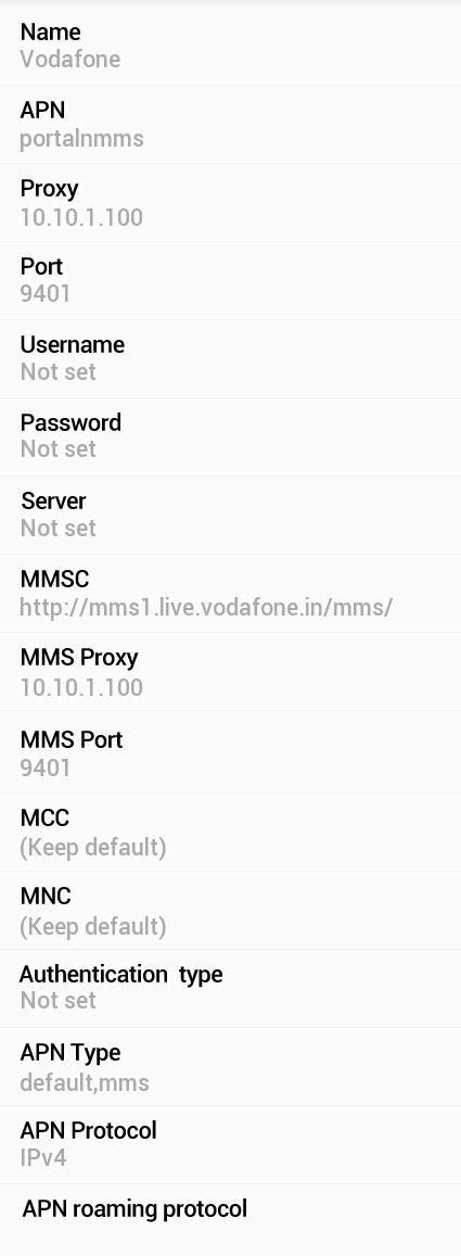 Vodafone 5G APN Settings For Android 2025 5G 4G LTE APN India
