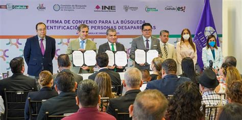 Ine Y Gobierno De Coahuila Signan Convenio Para La Búsqueda E Identificación De Personas