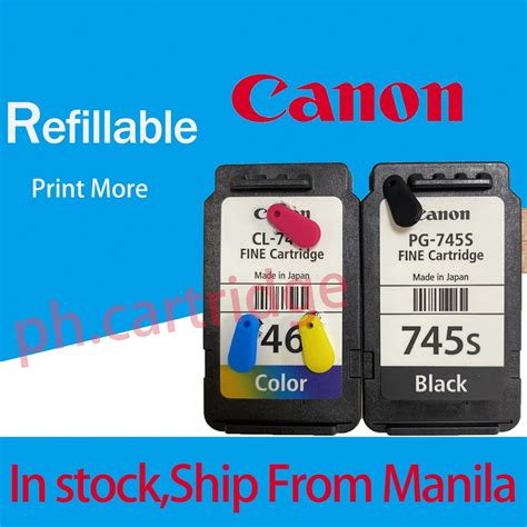 Canon 745 746 Ink Cartridge Pg745 For Mg2470 Mg2570 Ip2870 Mx497 Ts207 3170 Refillable Ciss