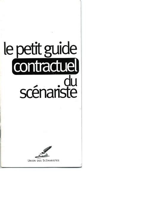 PDF Le Petit Guide Contractuel du Scénariste DOKUMEN TIPS