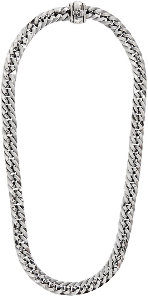 Emanuele Bicocchi Ssense Canada Exclusive Silver Herringbone Chain