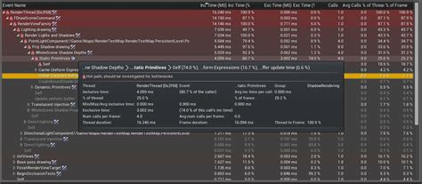 Profiler Tool Reference Unreal Engine Documentation