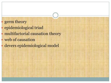 Theories Of Disease Causation Ppt