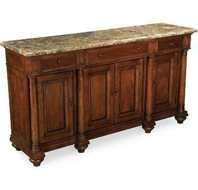 Thomasville Fredericksburg Marble Top Mahogany Dining Sideboard