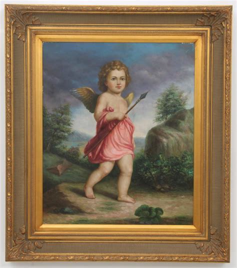 Lot - Pair of Cupid Paintings (20th Century)