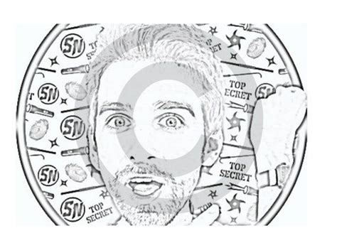 A Drawing Of A Man S Face With The Words Top Secret On It