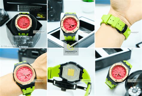 Ng H Nam Casio Gshock Ga Adr Custom D Y Cao Su M U Xanh Neon