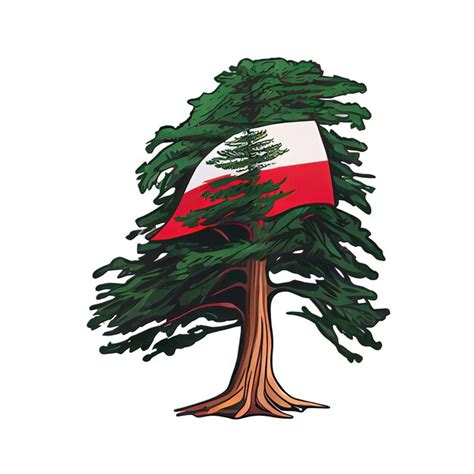 Premium Photo Celebrate Lebanon With Symbolic Cedar Tree Illustration