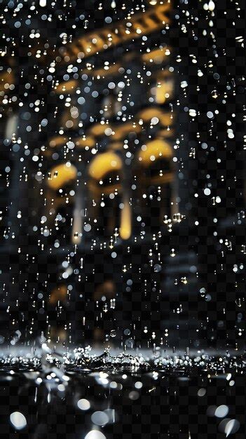 Gotas De Agua De Lluvia Sobre Un Fondo Negro Archivo PSD Premium