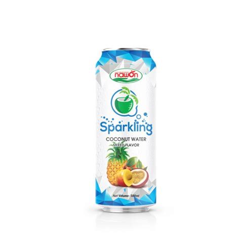 Nawon Sparkling Coconut Water And Pineapple Flavor Can Ml