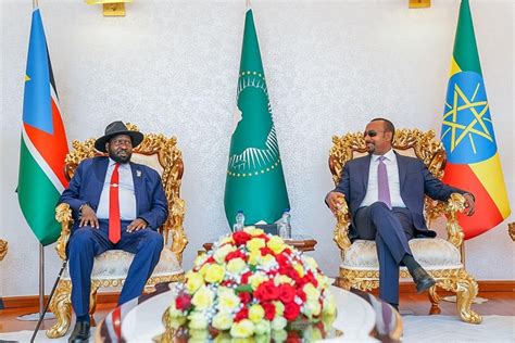 Pm Abiy Receives South Sudans President Salva Kiir Mayardit Welcome