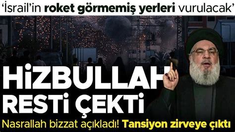 Son Dakika Tansiyon Bir Anda Y Kseldi Hizbullah Tan Srail E Rest